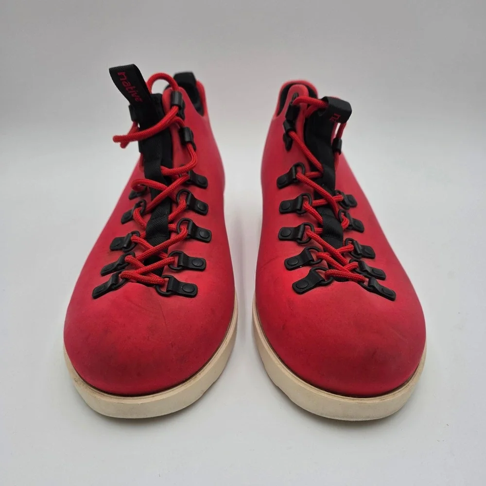 Native Fitzsimmons Citylite Red Hiking Rain Boots Men's 10 Water Resistant EVA